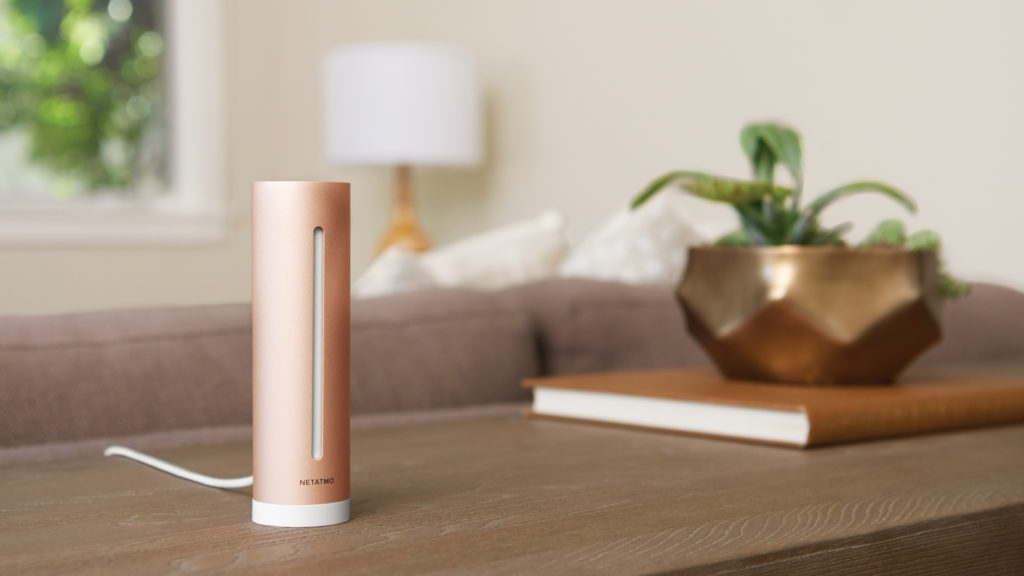 The Netatmo Healthy Home Coach constantly monitors humidity, air quality, noise level, and temperature in your smart home. Image: Netatmo.