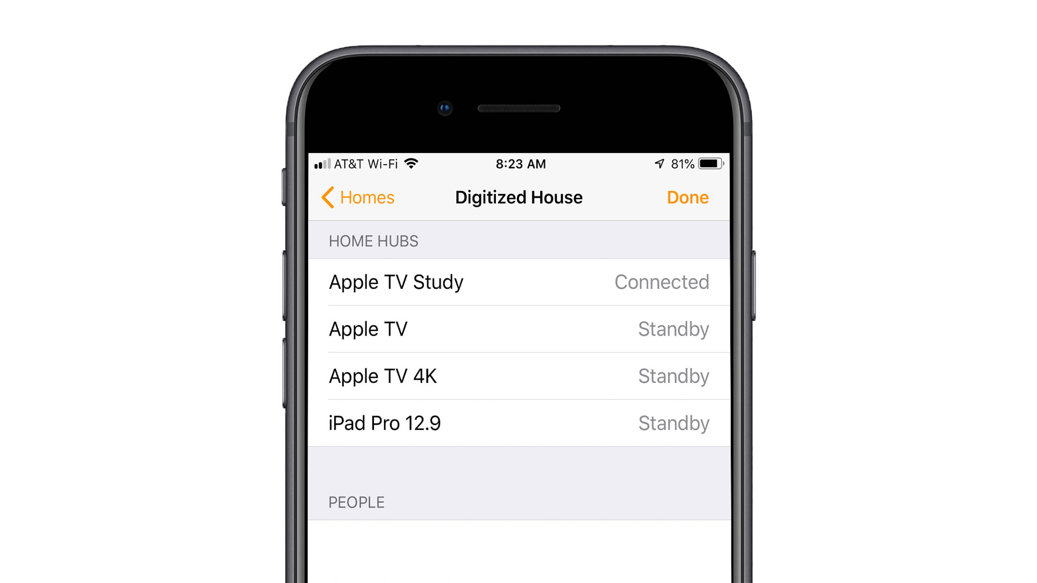 Home hubs are recommended to take advantage of all Home app functionality. In our Digitized House lab environment, 4 hubs are active. Image: Digitized House Media.