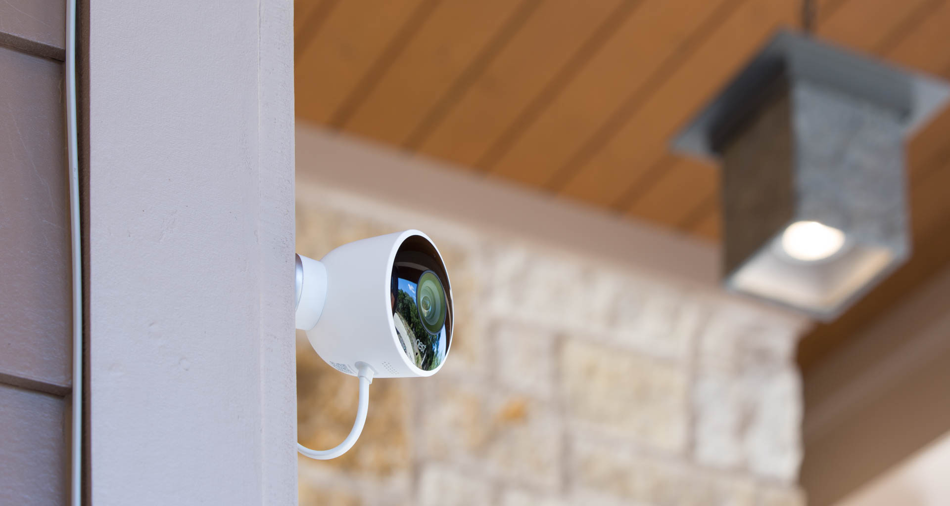 Security cameras, such as this Nest Cam Outdoor, offer video streaming services and will require incremental bandwidth. Image: Digitized House Media.