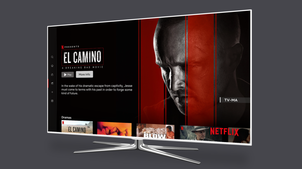 Netflix streaming app running on Apple TV 4K. Image: Digitized House.