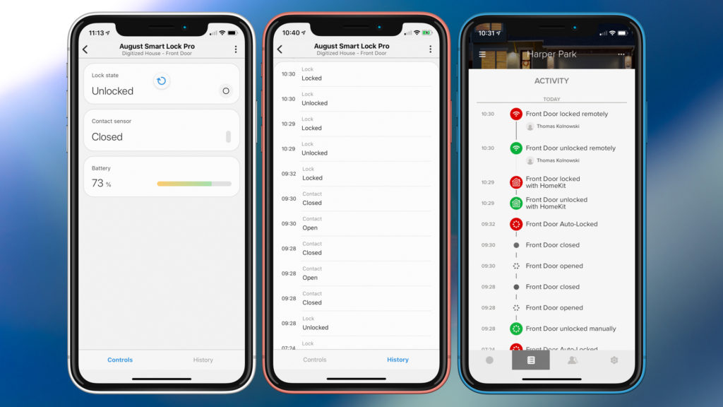 Features of the SmartThings app when using the direct Wi-Fi direct integration for the August Smart Lock Pro. Image: Digitized House.