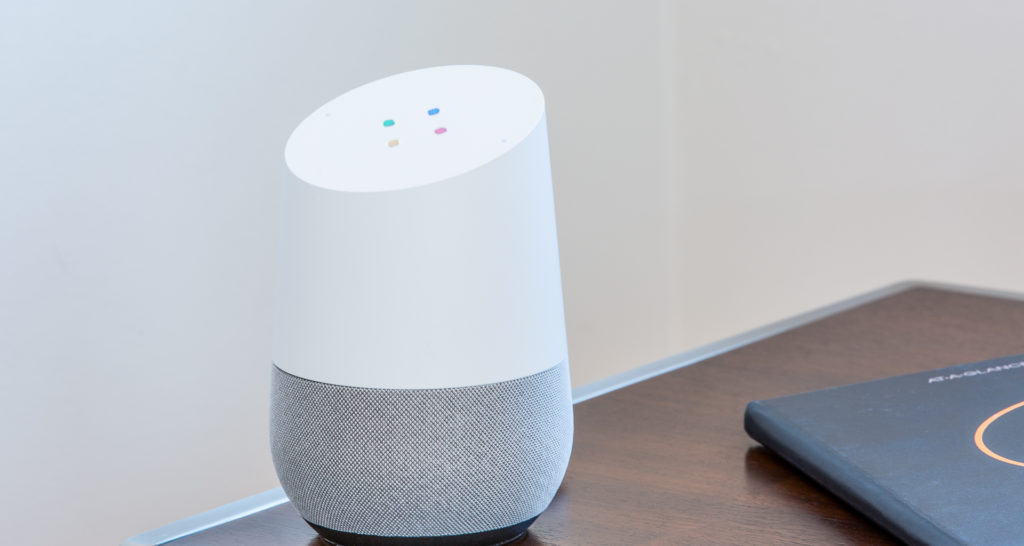 Google smart speakers, such as the Google Home, are already compatible with the ADT Pulse app in use for consumer security. Image: Digitized House.